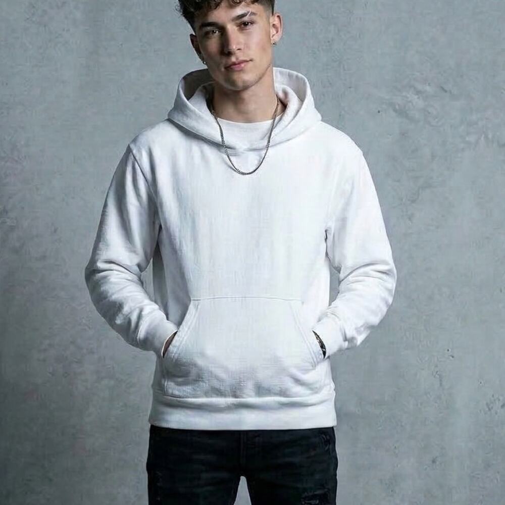 OAK NYC White fleece Hoodie Sweater 100% Cotton size XS